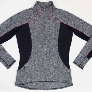 Athleta Colorblock Running Wild Pullover 1/2 Zip Mock Neck